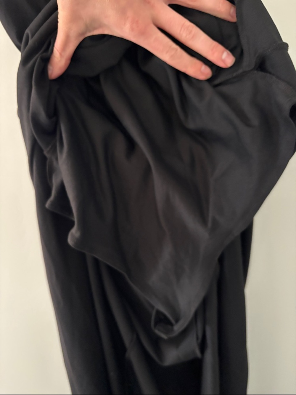 Susana Monaco Black Open Back Dress with High Slit - Size L - Picture 7 of 9